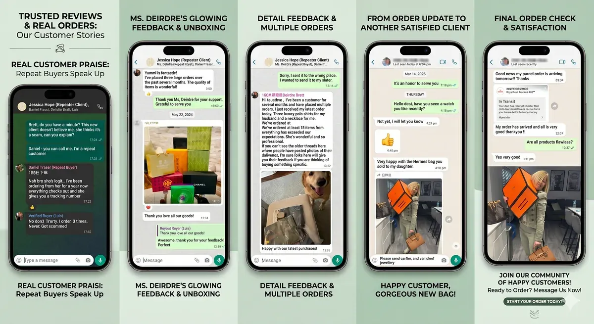 Real customer reviews and order feedback
